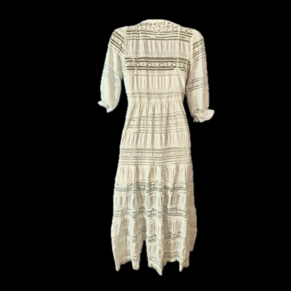 A Collective Story Women's White Ebba Eyelet Lace Maxi Dress Size Medium - Picture 15 of 16